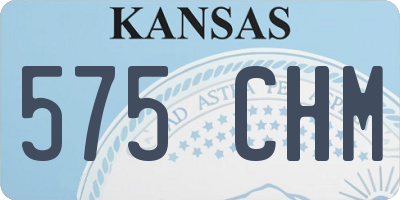 KS license plate 575CHM