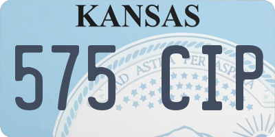 KS license plate 575CIP
