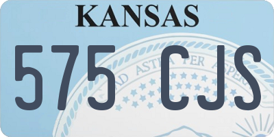 KS license plate 575CJS