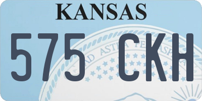 KS license plate 575CKH