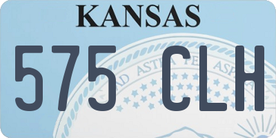 KS license plate 575CLH