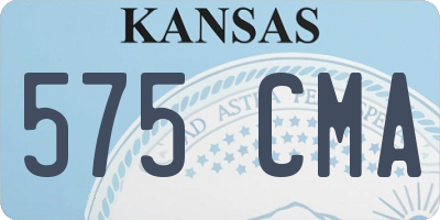 KS license plate 575CMA