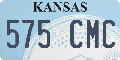 KS license plate 575CMC