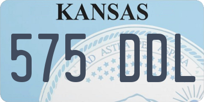 KS license plate 575DDL