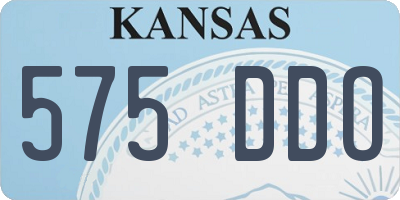 KS license plate 575DDO