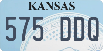 KS license plate 575DDQ