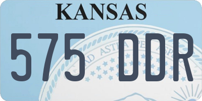KS license plate 575DDR