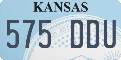 KS license plate 575DDU