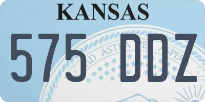KS license plate 575DDZ