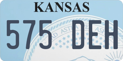 KS license plate 575DEH