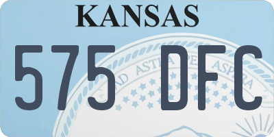 KS license plate 575DFC