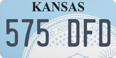 KS license plate 575DFD