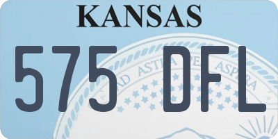 KS license plate 575DFL