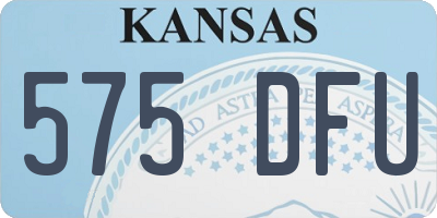 KS license plate 575DFU