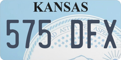 KS license plate 575DFX