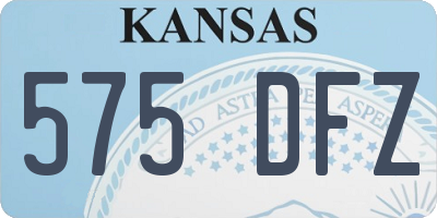 KS license plate 575DFZ