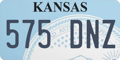 KS license plate 575DNZ