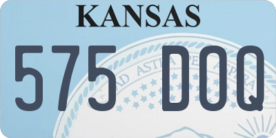 KS license plate 575DOQ