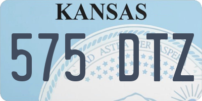 KS license plate 575DTZ