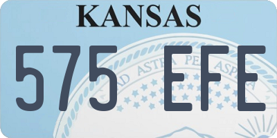 KS license plate 575EFE