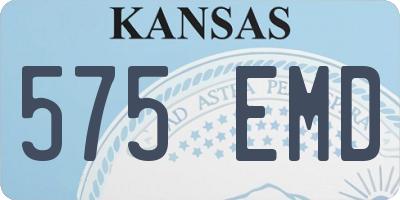 KS license plate 575EMD