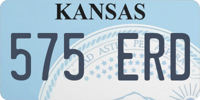 KS license plate 575ERD