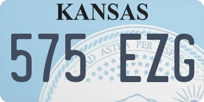 KS license plate 575EZG