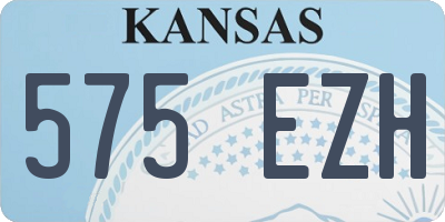 KS license plate 575EZH