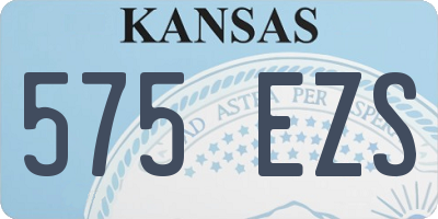 KS license plate 575EZS