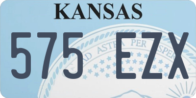 KS license plate 575EZX