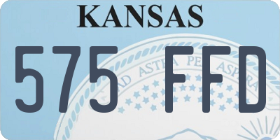 KS license plate 575FFD