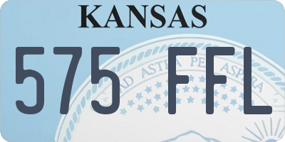 KS license plate 575FFL