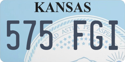 KS license plate 575FGI