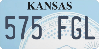 KS license plate 575FGL