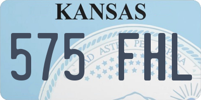 KS license plate 575FHL