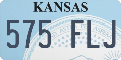 KS license plate 575FLJ