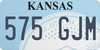 KS license plate 575GJM