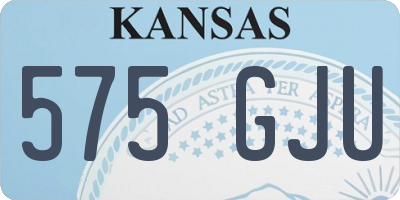KS license plate 575GJU