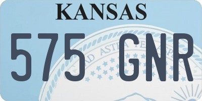 KS license plate 575GNR