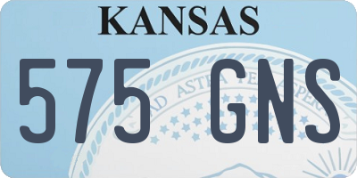 KS license plate 575GNS