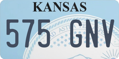 KS license plate 575GNV