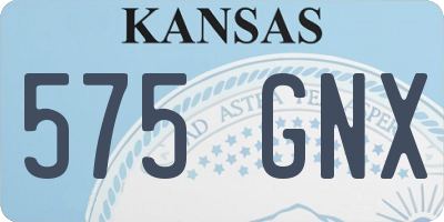KS license plate 575GNX