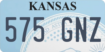 KS license plate 575GNZ