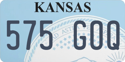 KS license plate 575GOQ