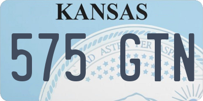 KS license plate 575GTN