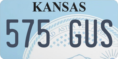 KS license plate 575GUS