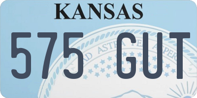 KS license plate 575GUT