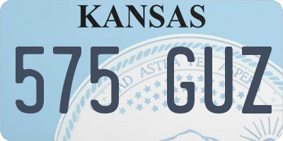 KS license plate 575GUZ