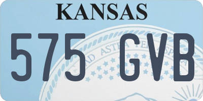 KS license plate 575GVB