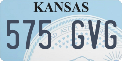 KS license plate 575GVG
